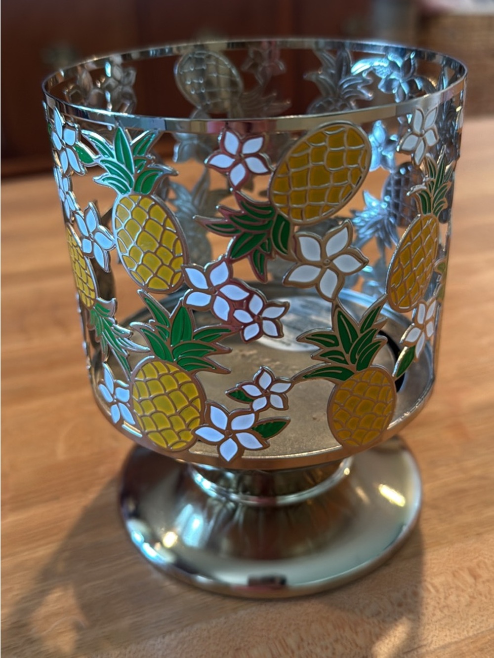 Bath & Body Works Pineapple & Floral 3-wick Candle Holder